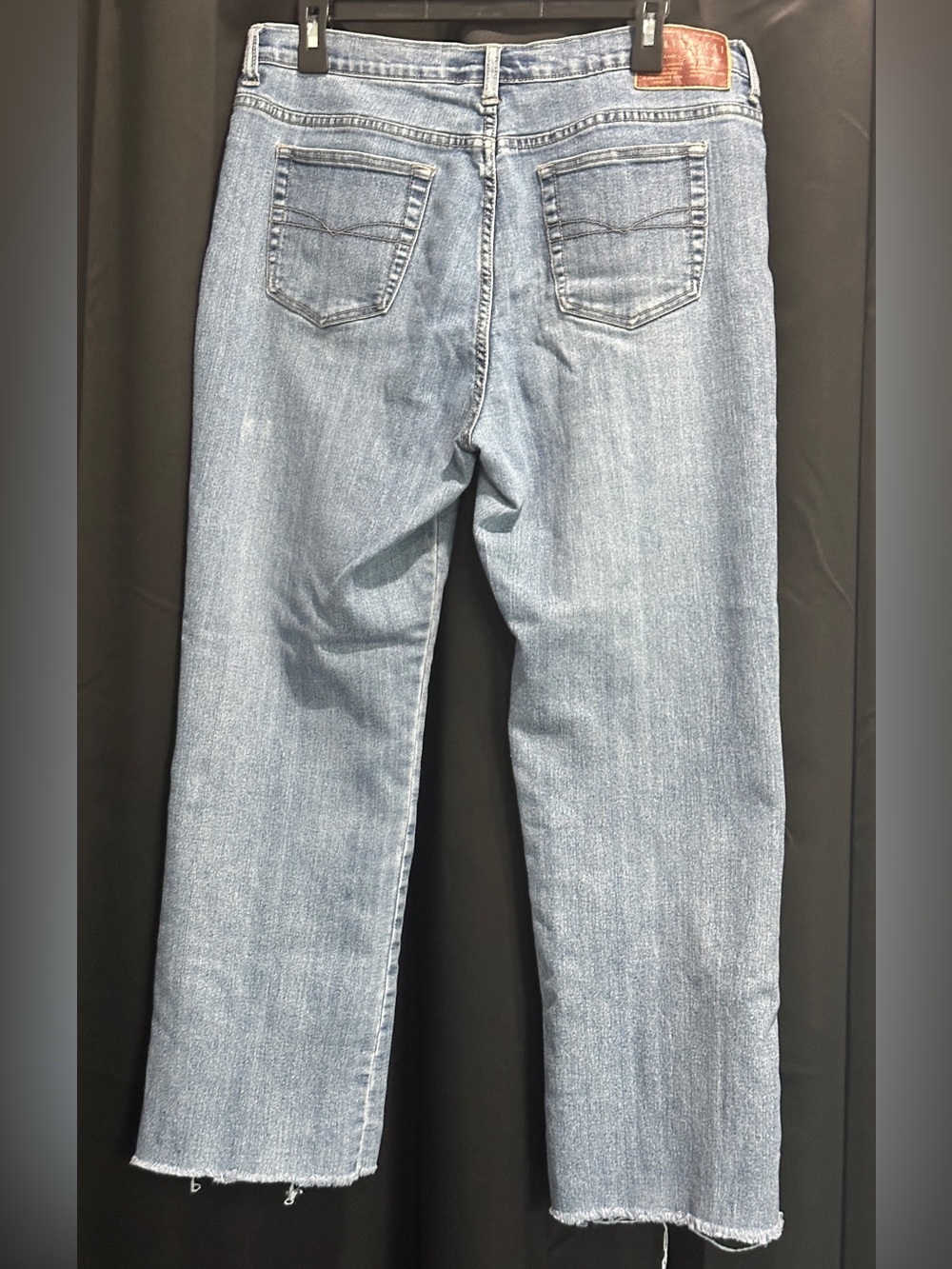 Vintage Z. Cavaricci Straight Leg Jeans Mid
High Rise Frayed Hem Blue Size 14 - Picture 4 of 7
